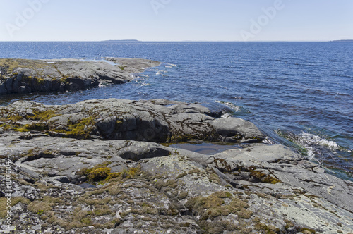 Coastal rocks on Ladoga Lake