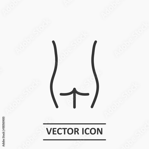 Outline butt icon illustration vector symbol