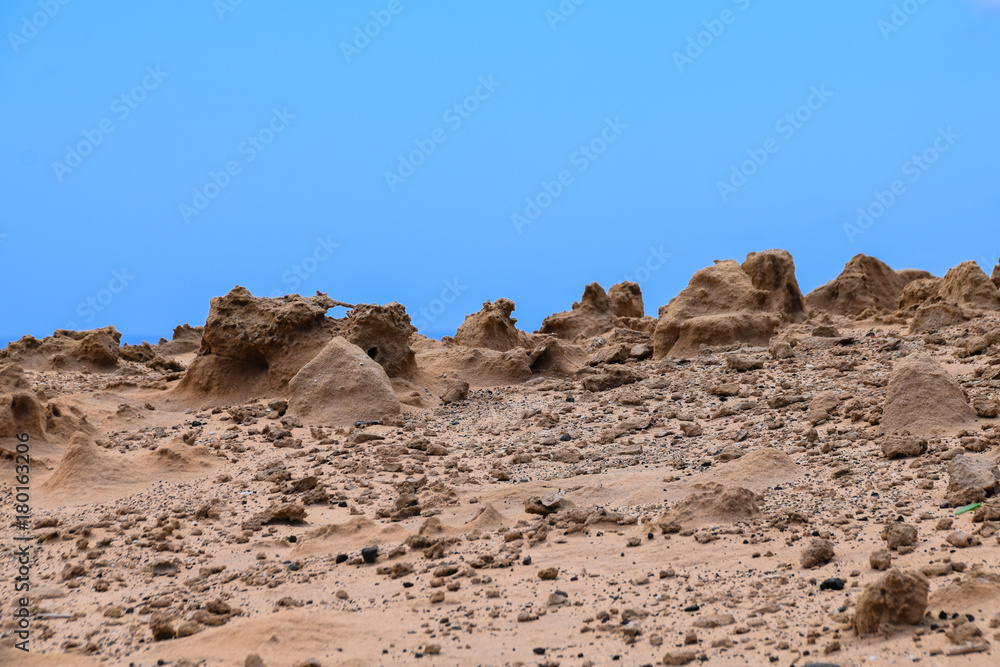 Sand sculpture shapes created by wind patterns in Porto Santo Sand sculpture shapes created by wind patterns in Porto Santo