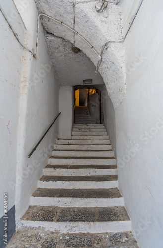 Amalfi  Italy - The awesome historic center of the touristic town in Campania region  Gulf of Salerno  southern Italy. This small town gives its name to the Amalfi Coast.