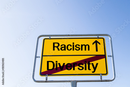 Canvas Print Racism not Diversity