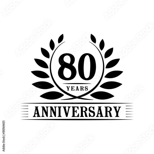 80 years anniversary logo template. 