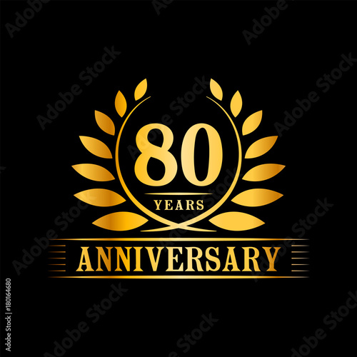 80 years anniversary logo template. 