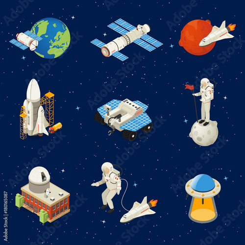 Isometric Space Elements Set