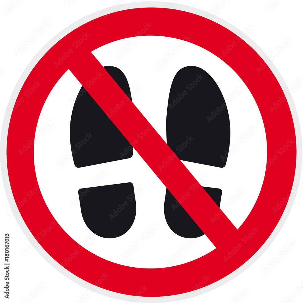verbotsschild mit Piktogramm Schuhe mit Absatz Stock Vector | Adobe Stock