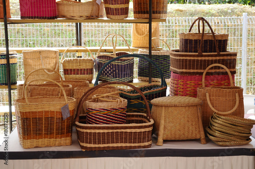 Obraz na plátne Malaysian handicraft commercialized and displayed for sale