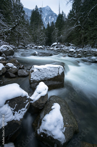Fraser Valley Winter Snow Scenic Landscape Background Vancouver