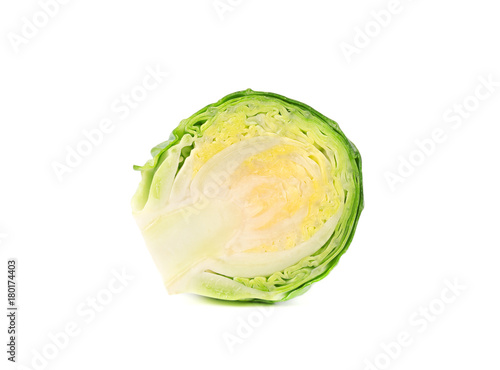 Brussels sprouts isolated on a white background. Pile of Brussels sprouts © vandycandy