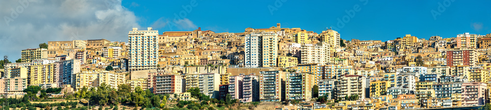 Panorama of Agrigento in Sicily, Italy