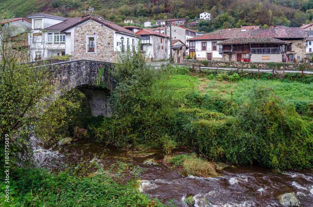 Rustic mountain village in northern Spain Rustic mountain village in northern Spain