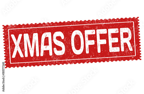 Xmas offer grunge rubber stamp