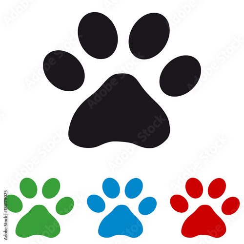 Cats Paw - Colourful Vector Icons