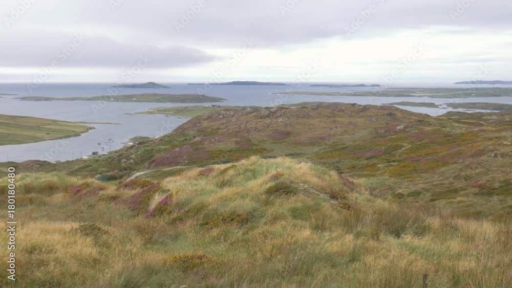 Panoramic establishing shot of Connemara, Ireland
Panoramic establishing shot of Connemara, Ireland