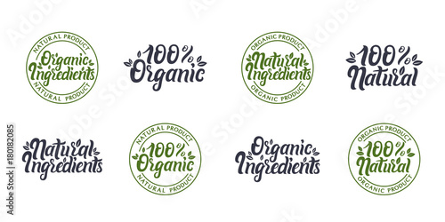 Vector illustration of Narural Organic Ingredients