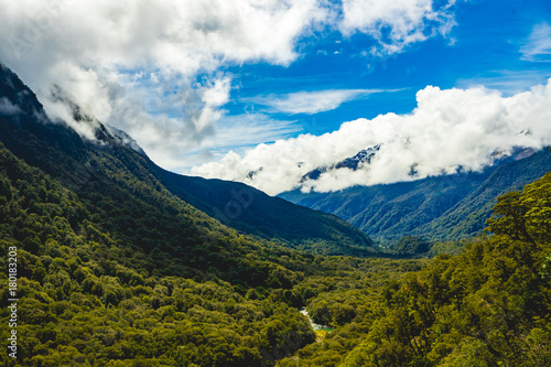 Newzealand scenic mountain landscape