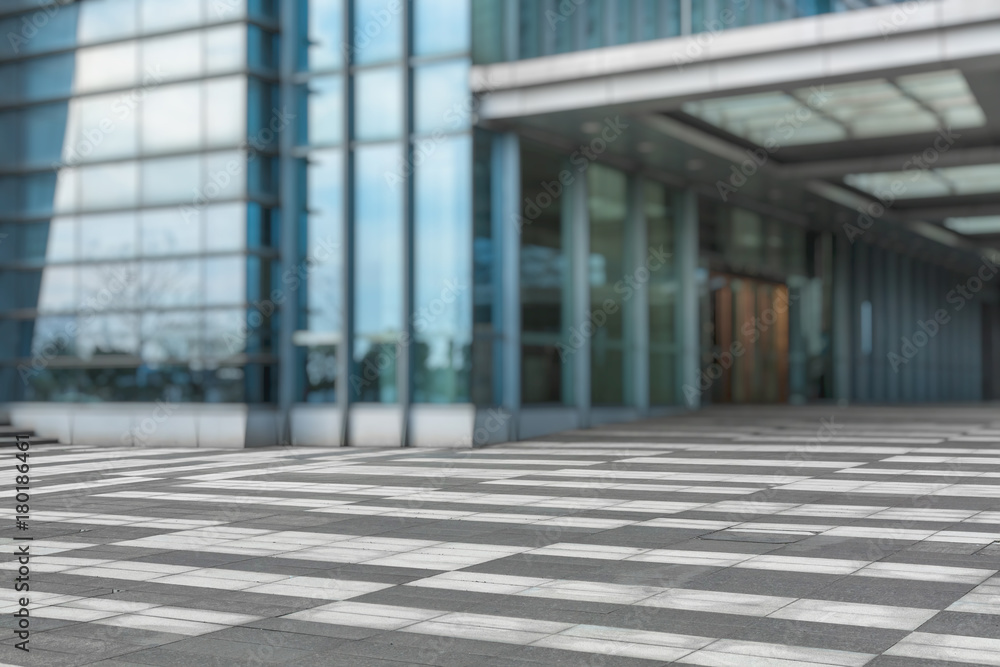 modern buildings and empty pavement in china.. modern buildings and empty pavement in china..