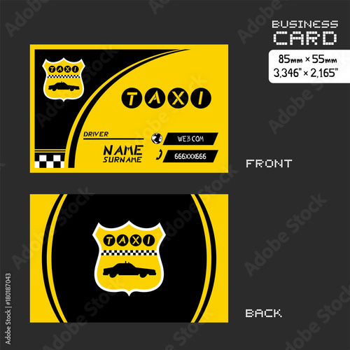 taxi business card