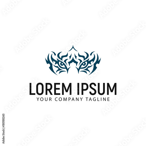 tiger eye logo design concept template