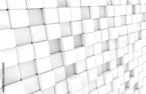 White Rounded cube background © JoyImage