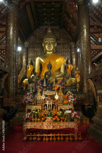 Buddhist Temple at Wat Xiengthong, Luang Prabang, Laos. © Jittrapon