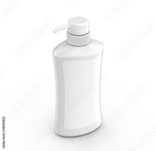 Blank pump dispenser bottle mockup