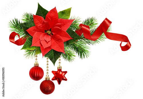 Arrangement with poinsettia...