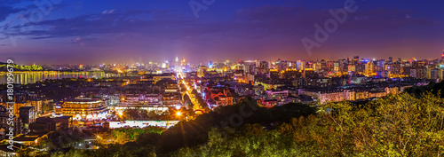 Urban architectural landscape and skyline of Hangzhou