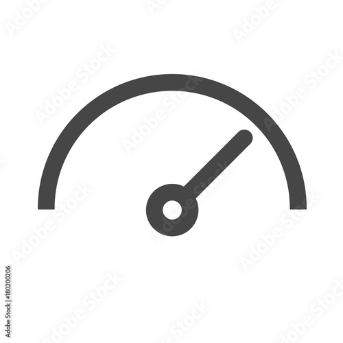Vector performance measurement icon, speedometer icon