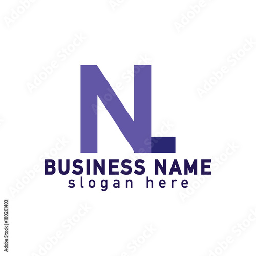 N L Letter Linked Logo Vector © desbayy