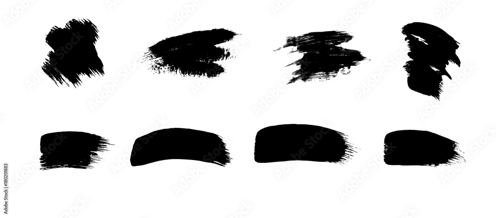 Vector set of grunge brush strokes. Artistic design element. Vector set of grunge brush strokes. Artistic design element.