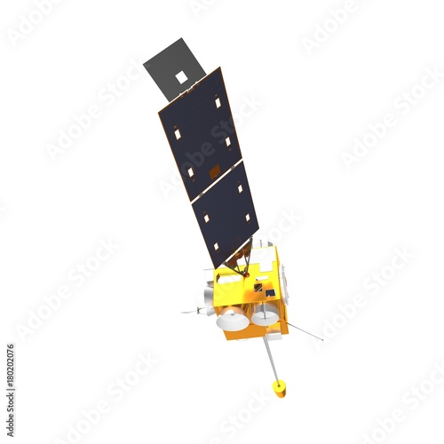 Weather Satellite on White Background. 3D illustration