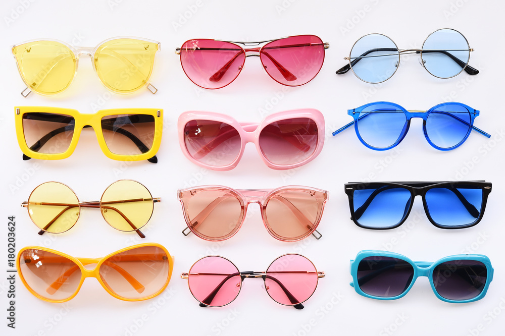 Modern fashionable sunglasses isolated on white background Modern fashionable sunglasses isolated on white background