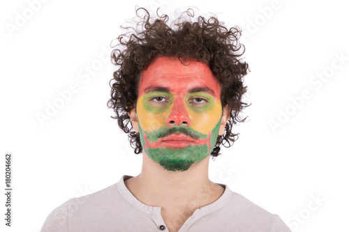 Принти на полотні expressionless man