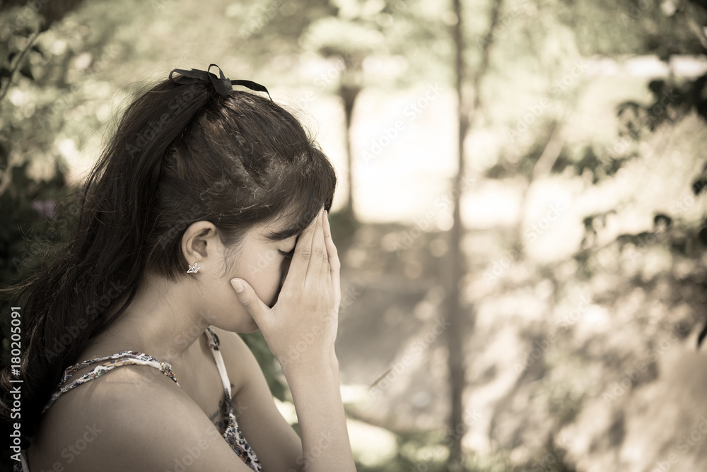 Close up sad beautiful asian woman from unrequire love,she think so much about boyfriend,life without love Close up sad beautiful asian woman from unrequire love,she think so much about boyfriend,life without love