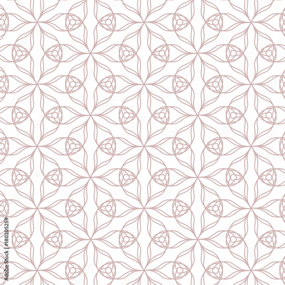 Geometric contour pattern on white background. Hand drawn organic abstract background.