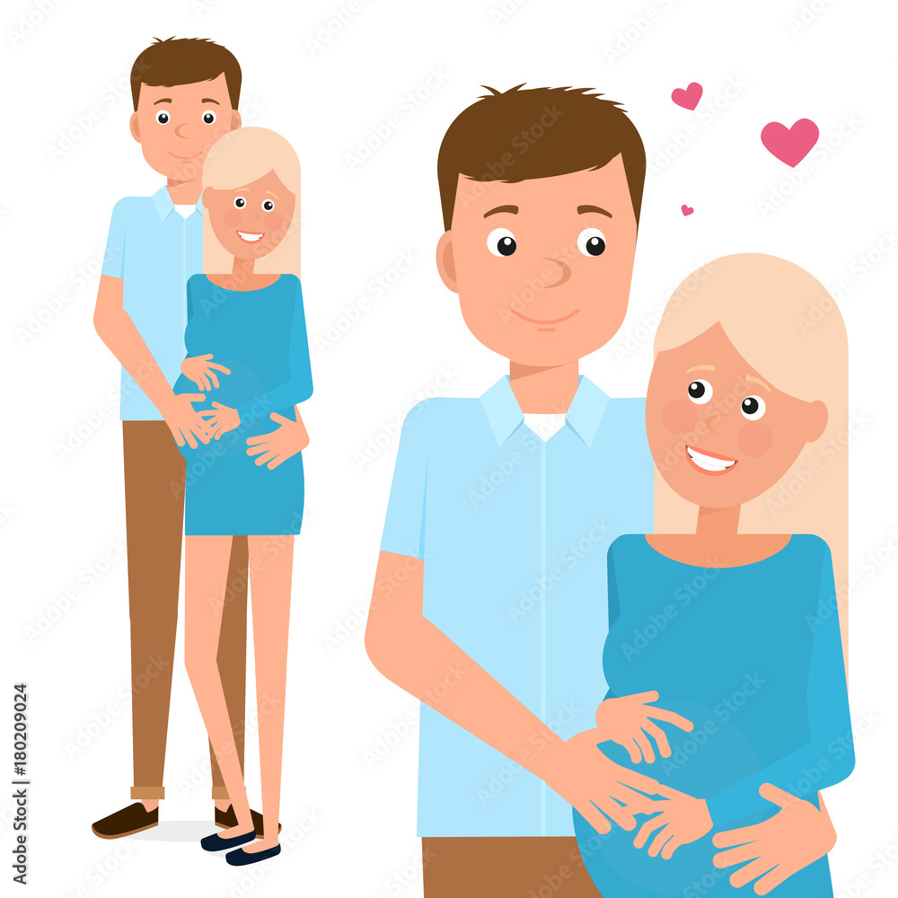 Young pregnant couple. Young pregnant couple.