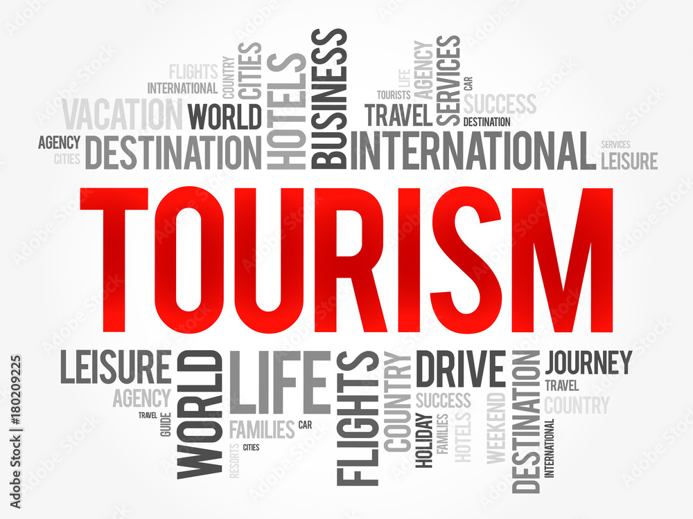 Tourism word cloud collage, travel concept background Tourism word cloud collage, travel concept background