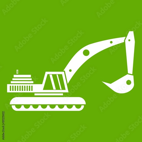 Excavator icon green