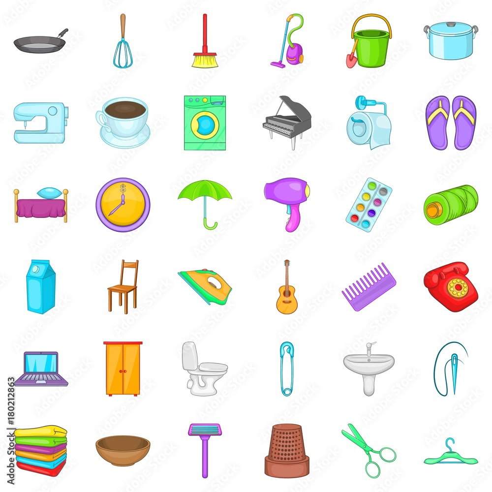 Table icons set, cartoon style Table icons set, cartoon style