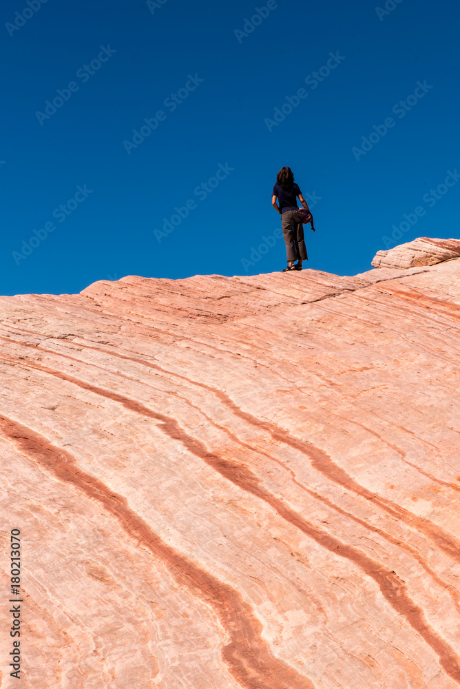 Frau im Valley of Fire