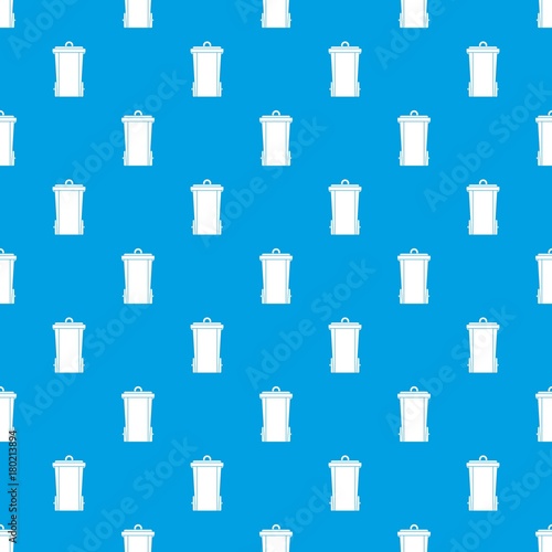 Garbage bin pattern seamless blue