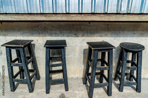 Mini wood stool photo