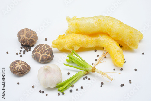 dried fish maw for cooking on White background