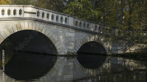 Canvas Print bridge in park austria