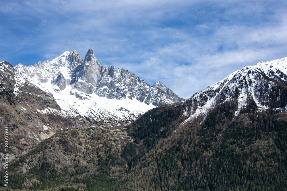 Panoramic view of french Alps