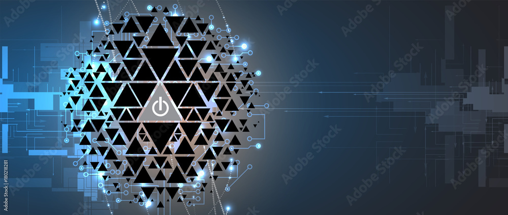 Naklejka premium Digital technology world. Business virtual concept. Vector background