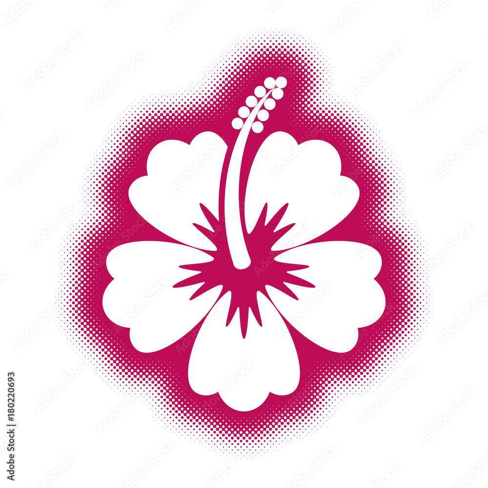 Decorative vector hibiscus flower icon Stock Vector | Adobe Stock