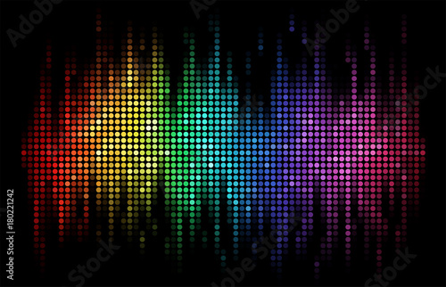 Vector Sound wave display Dots