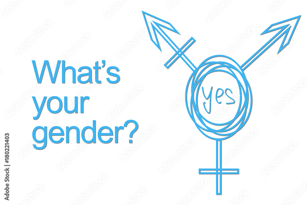 Drawn Intersex And Transgender Symbol Text Whats Your Gender Stock