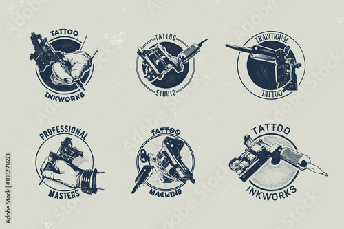 6 tattoo machines signs.